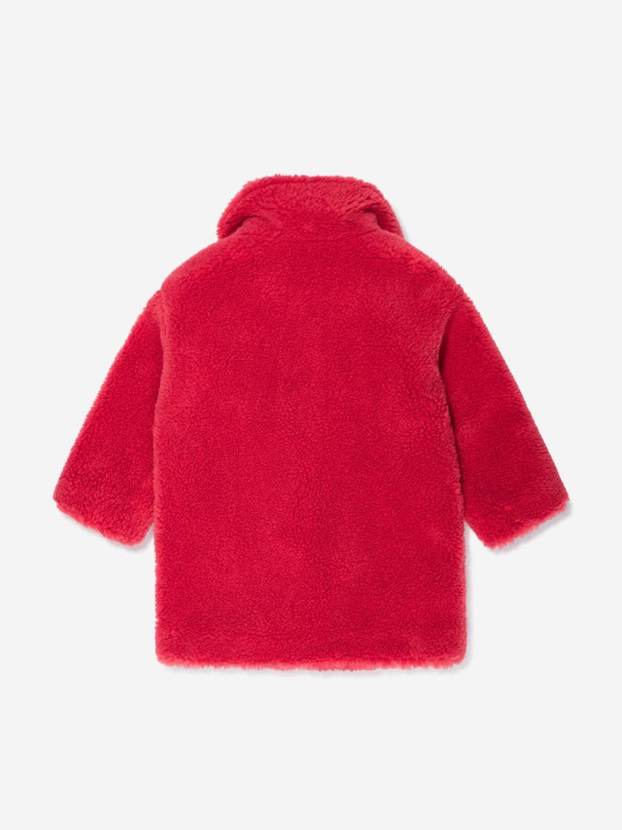 Girls Stand Studio Coats & Jackets | Girls Faux Fur Camille Cocoon Mini Coat