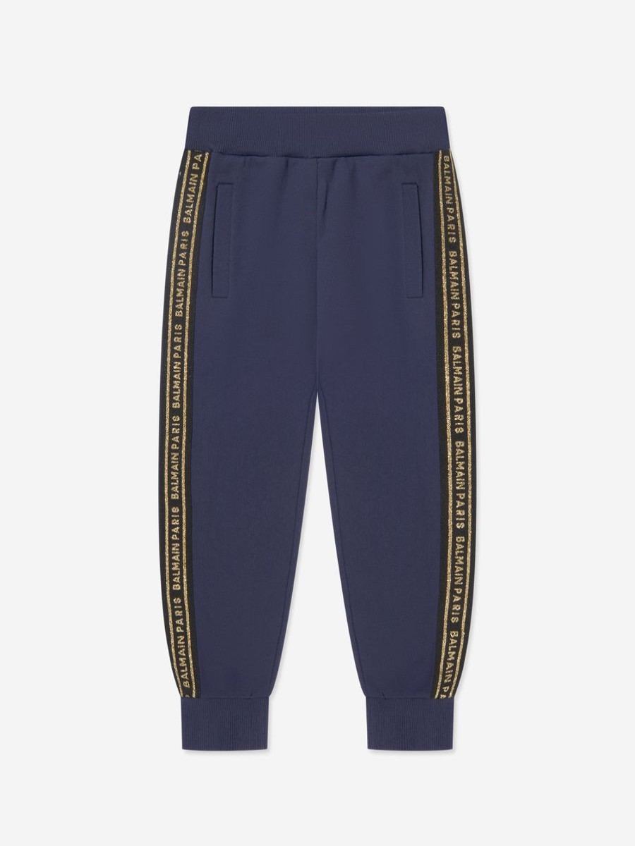 Boys Balmain Sweatpants | Boys Logo Joggers In Navy