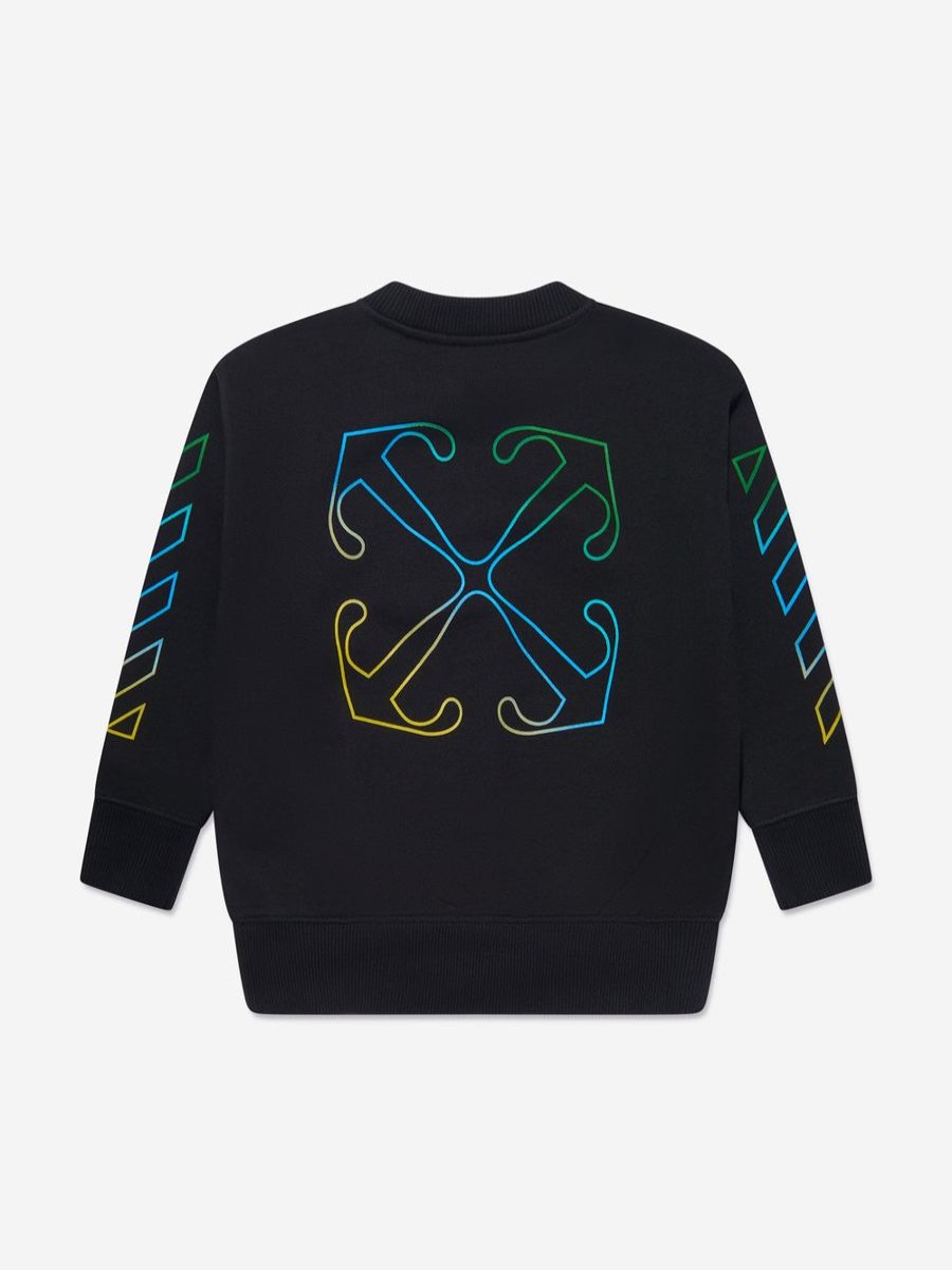 Teen Off-White Coats & Jackets | Kids Arrow Rainbow Sweatshirt In Black