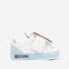 Baby Moschino Kids Shoes | Baby Boys Leather Pre-Walker Trainers In White