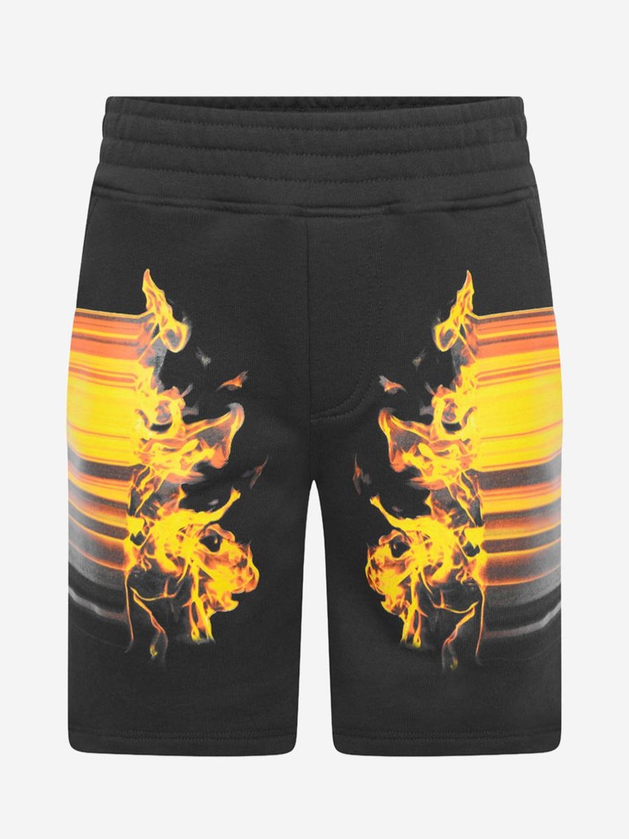 Boys Neil Barrett Shorts | Boys Shorts - Fire Print Bermuda Shorts