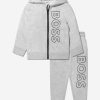 Boys BOSS Tracksuits | Boys Logo Tracksuit In Grey