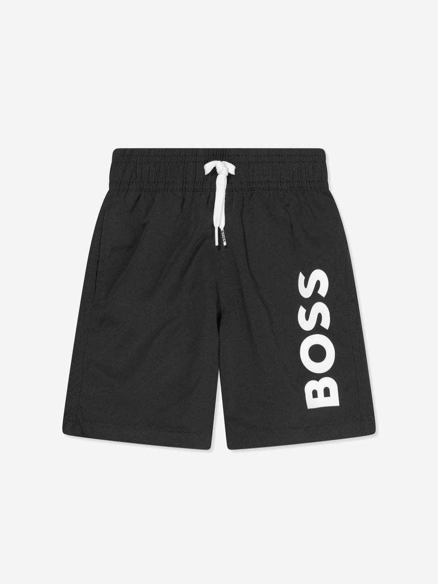 Boys BOSS Swimwear | Boys Logo Swim Shorts In Black