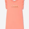 Girls Chloé Dresses | Chloe - Girls Organic Cotton Jersey Dress In Peach | Childsplay Clothing