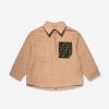 Boys Fendi Kids Shirts | Boys Ff Pocket Flannel Shirt In Beige