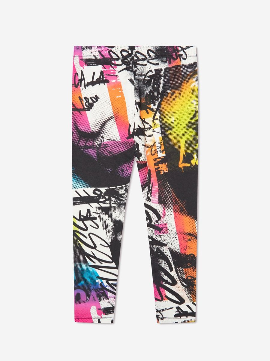 Girls Guess Leggings | Girls Collage Leggings In Multicolour