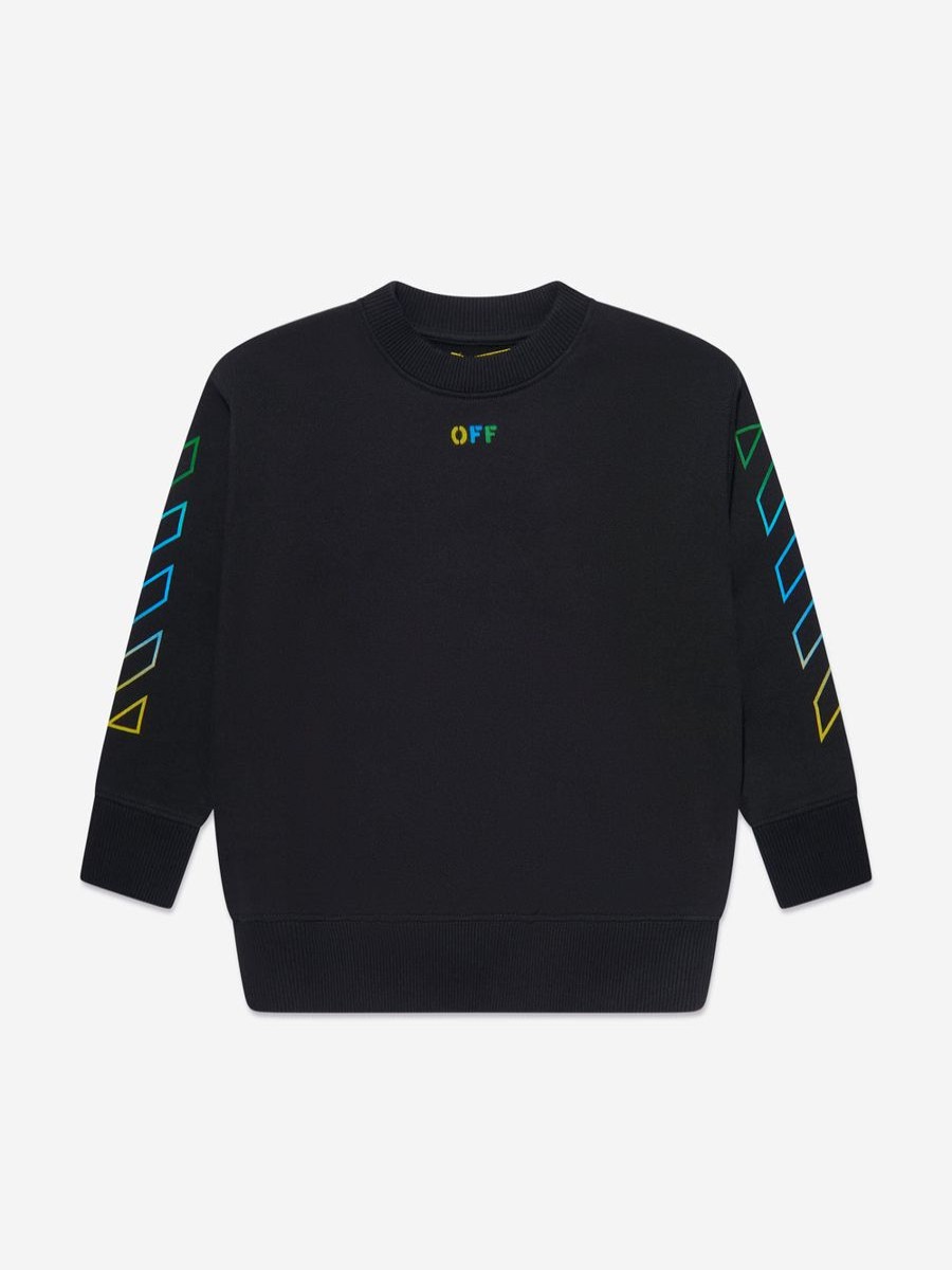 Boys Off-White Sweatshirts & Hoodies | Kids Arrow Rainbow Sweatshirt In Black