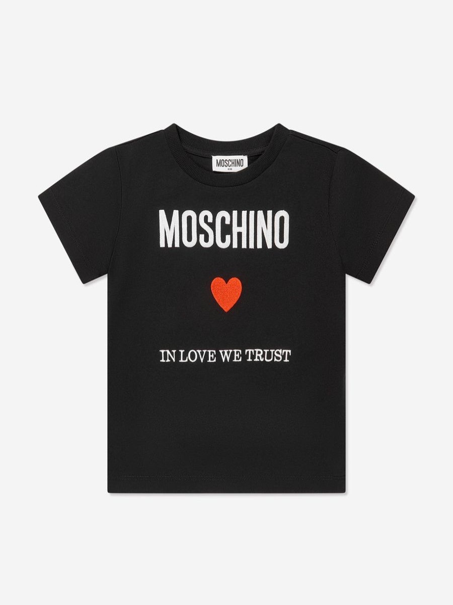 Boys Moschino Kids T-Shirts & Tops | Kids Logo T-Shirt In Black