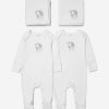 Boys Cotton and Company Babygrows & Rompers | Baby Unisex Organic Cotton Giraffe Babygrow And Muslin Set