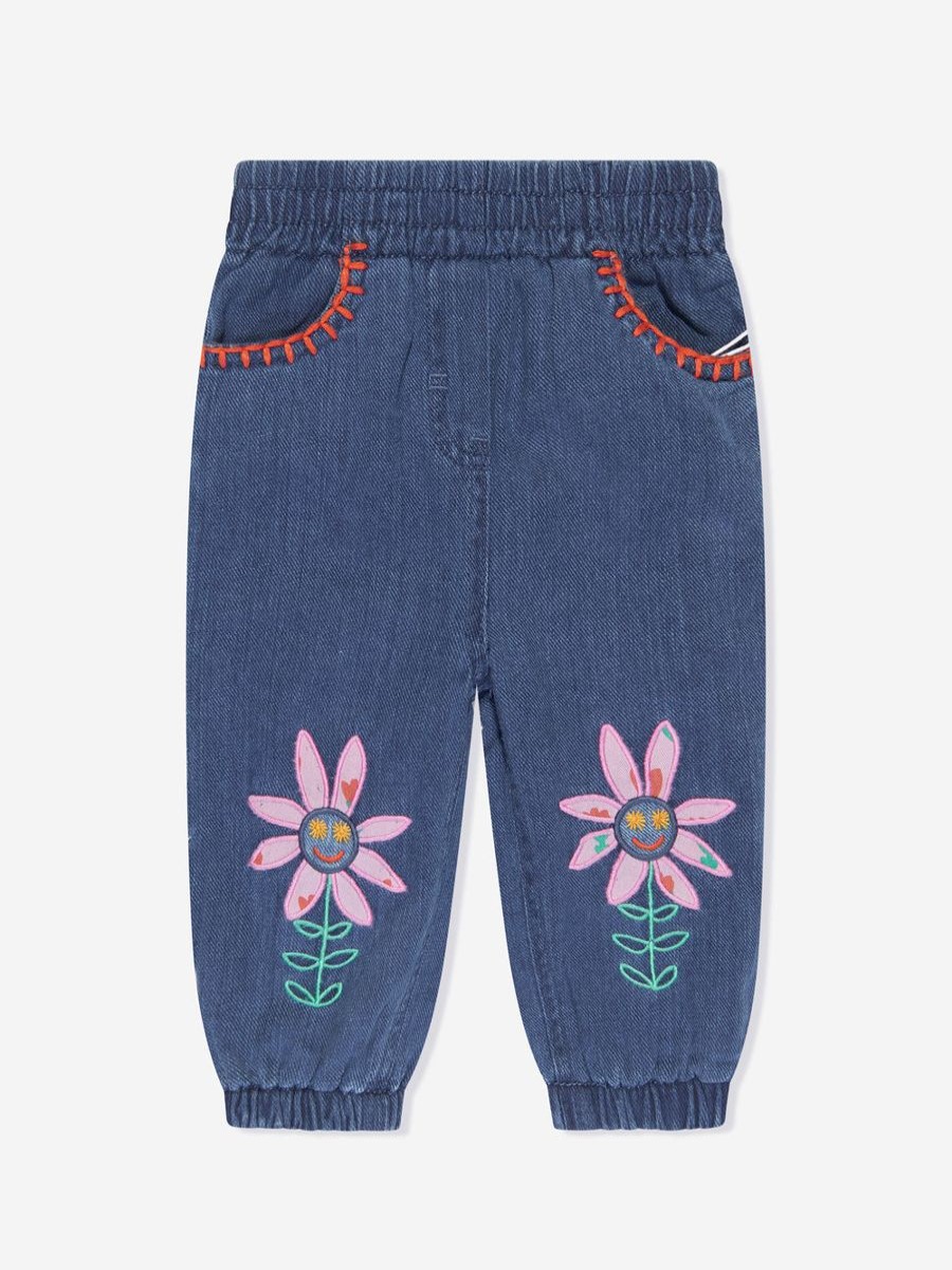 Baby Stella McCartney Kids Jeans | Baby Girls Flower Jeans In Blue