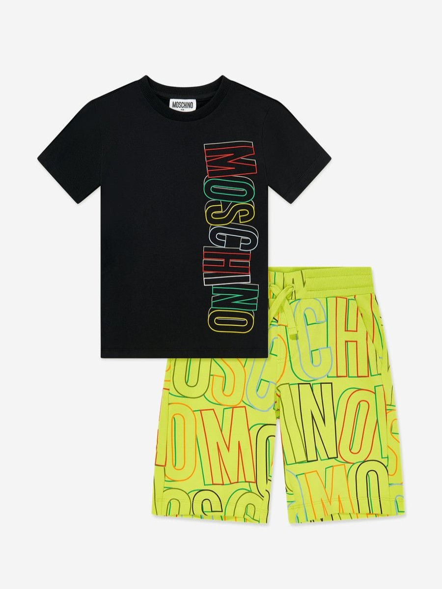 Boys Moschino Kids Shorts | Boys T-Shirt And Shorts Set In Multicolour