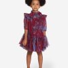 Girls Angels Face Dresses | Girls Myrtle Flower Dress In Red