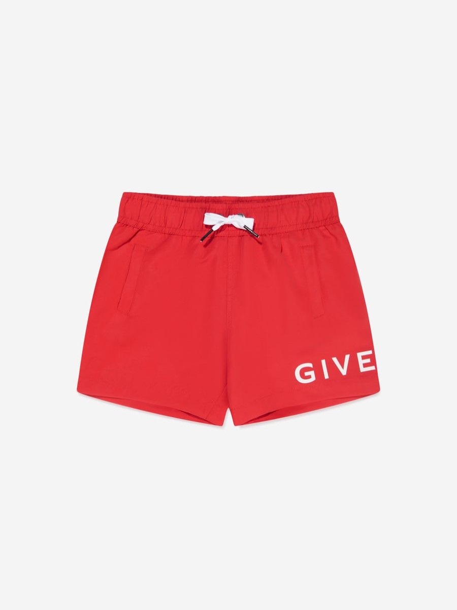 Boys Givenchy Swimwear | Boys Logo Print Swim Shorts In Red