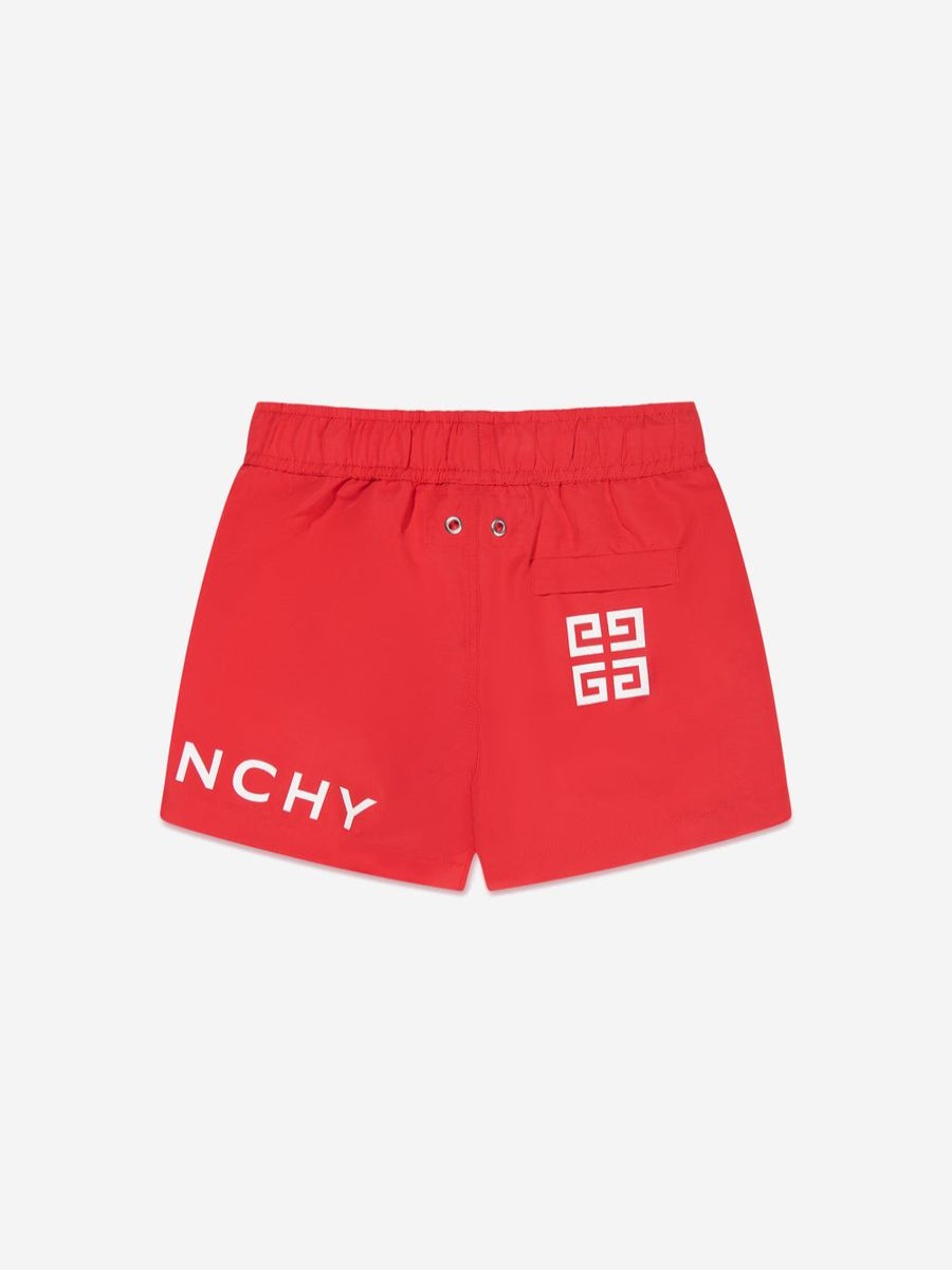 Boys Givenchy Swimwear | Boys Logo Print Swim Shorts In Red