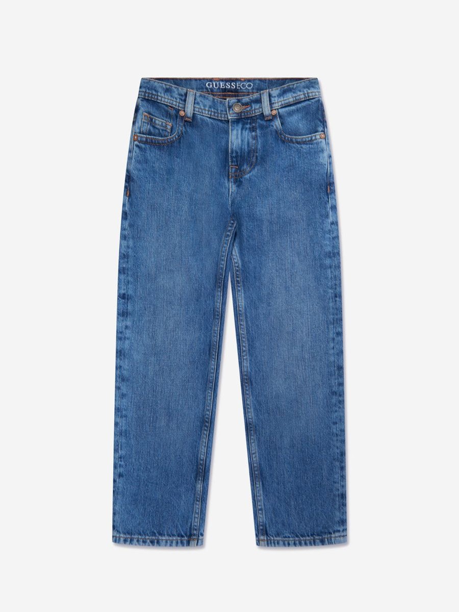 Boys Guess Jeans | Boys Wide Leg Jeans In Blue