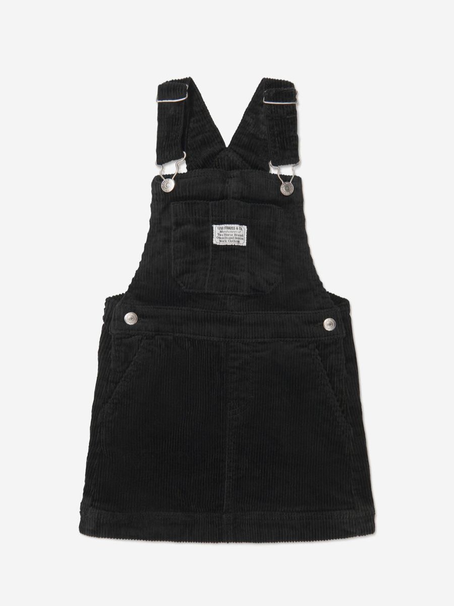 Girls Levi's Kids Wear Dresses | Girls Corduroy Pinafore Dress In Black