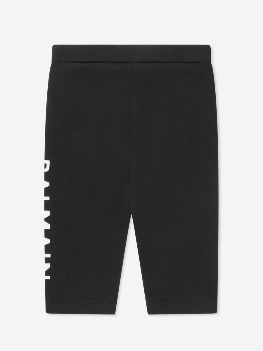 Girls Balmain Leggings | Baby Girls Logo Print Leggings In Black