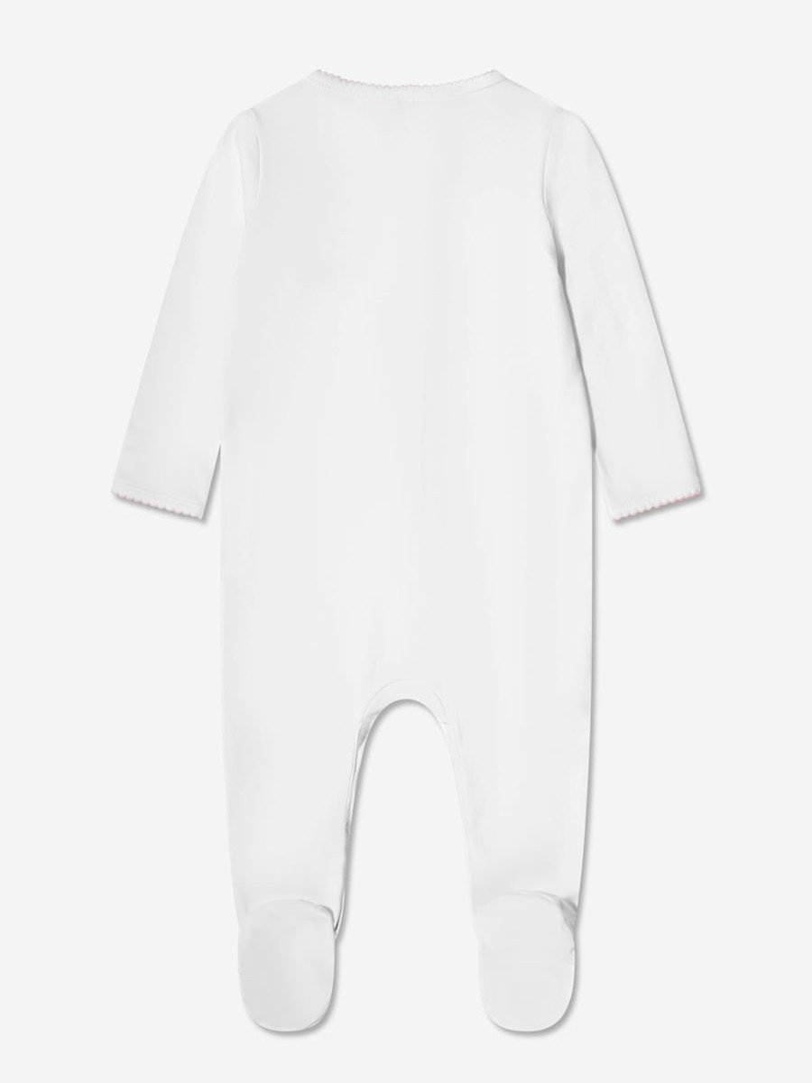 Girls Magnolia Baby Babygrows & Rompers | Baby Girls Little Sister Babygrow In White