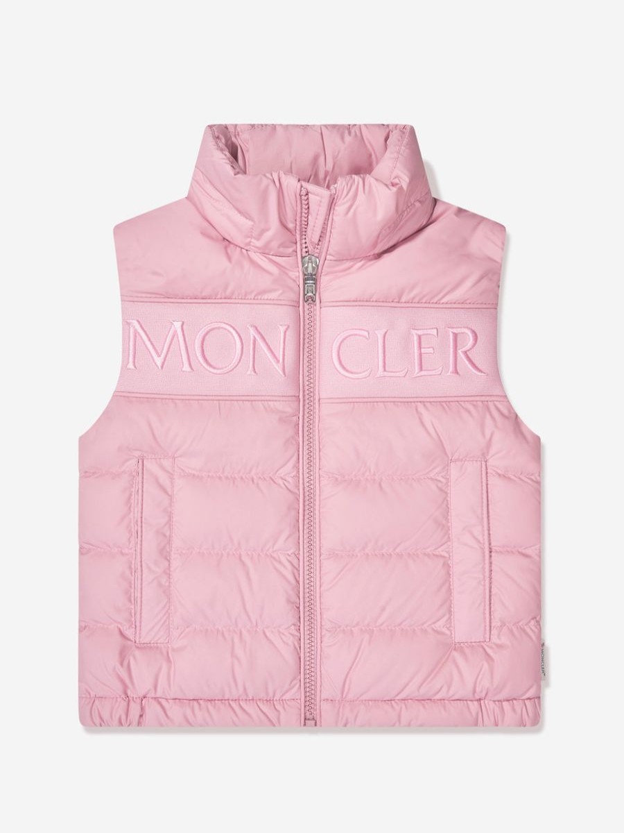 Boys Moncler Enfant Coats & Jackets | Girls Down Padded Rafael Gilet In Pink