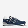 Boys New Balance Sneakers | New Balance - Kids 574 Lace Up Logo Trainers In Navy |Eu Childsplay Clothing