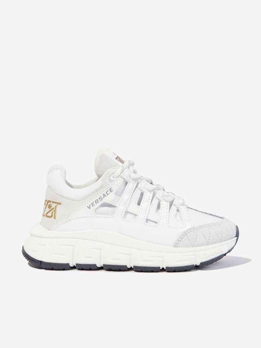 Boys Versace Sneakers | Kids Trigreca Trainers In White