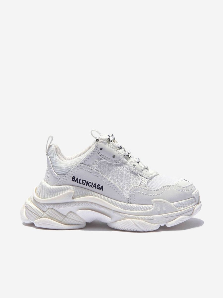 Boys Balenciaga Kids Sneakers | Balenciaga Kids - Unisex Faux Leather Triple S Trainers |Eu Childsplay Clothing