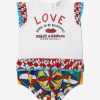 Girls Dolce & Gabbana Kids Babygrows & Rompers | Baby Girls Romper In Multicolour