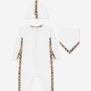 Girls Burberry Kids Babygrows & Rompers | Baby Claude Romper Gift Set In White