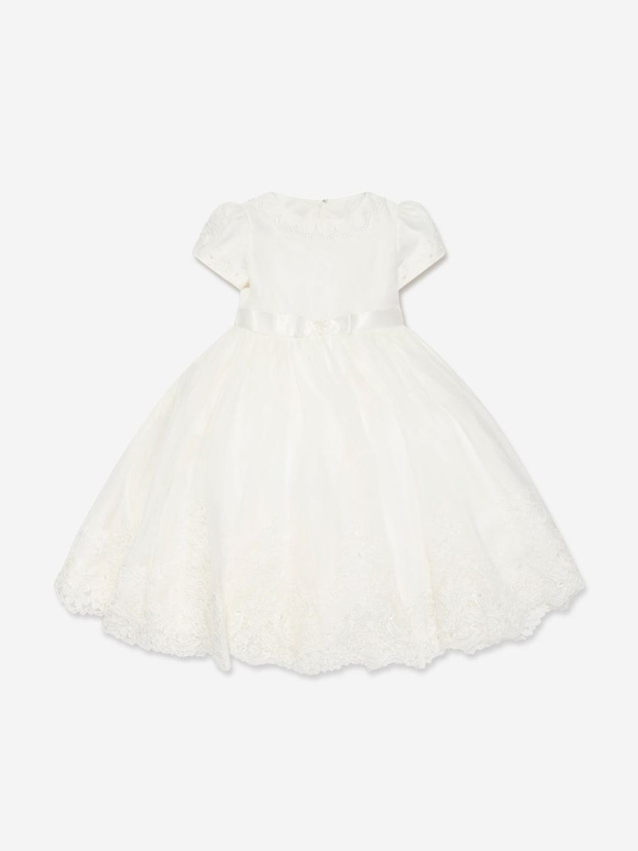 Girls Sarah Louise Dresses | Sarah Louise - Girls Ceremonial Ballerina Length Dress In Ivory | Childsplay Clothing