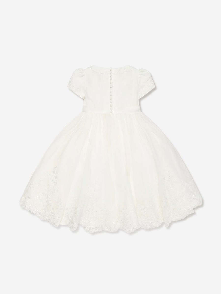 Girls Sarah Louise Dresses | Sarah Louise - Girls Ceremonial Ballerina Length Dress In Ivory | Childsplay Clothing