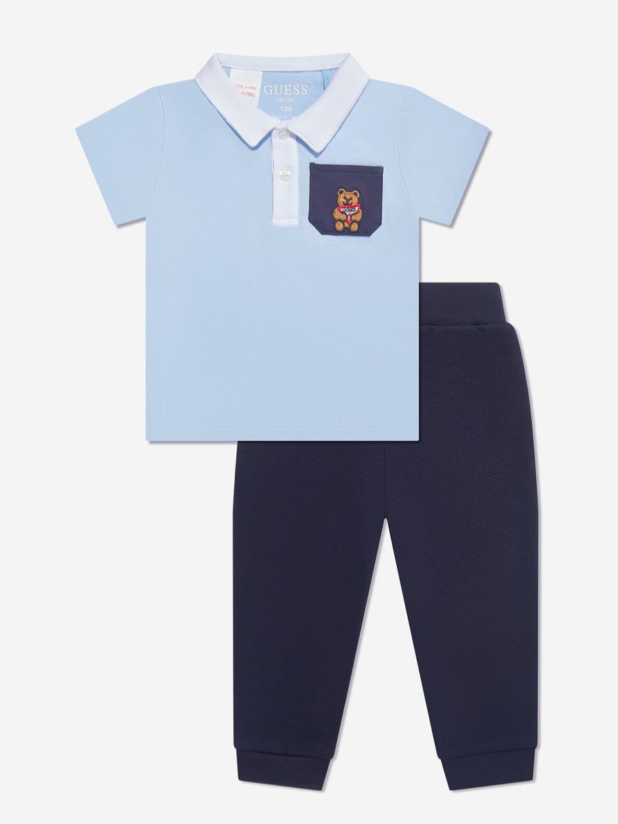 Boys Guess Trousers | Boys Joggers Set In Blue