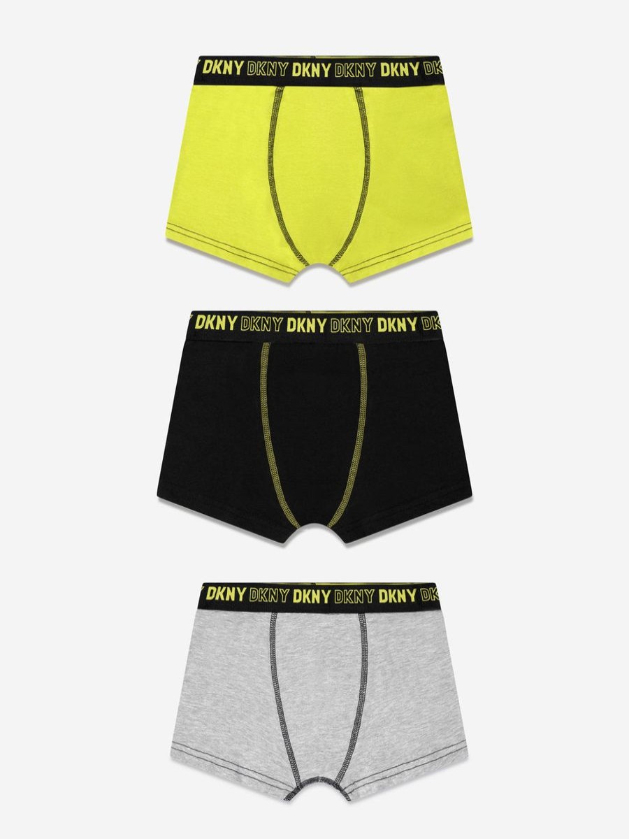 Boys DKNY Underwear | Boys 3 Pack Boxer Shorts Set In Green