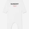 Girls Burberry Kids Babygrows & Rompers | Baby Azari Long Sleeve Romper In White