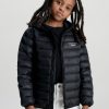 Boys Calvin Klein Jeans Coats & Jackets | Boys Down Padded Logo Jacket In Black