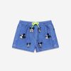 Boys MC2 Saint Barth Shorts | Boys Embroidered Mickey Swim Shorts In Blue