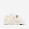 Baby Moschino Kids Shoes | Baby Girls Furry Slippers In Ivory