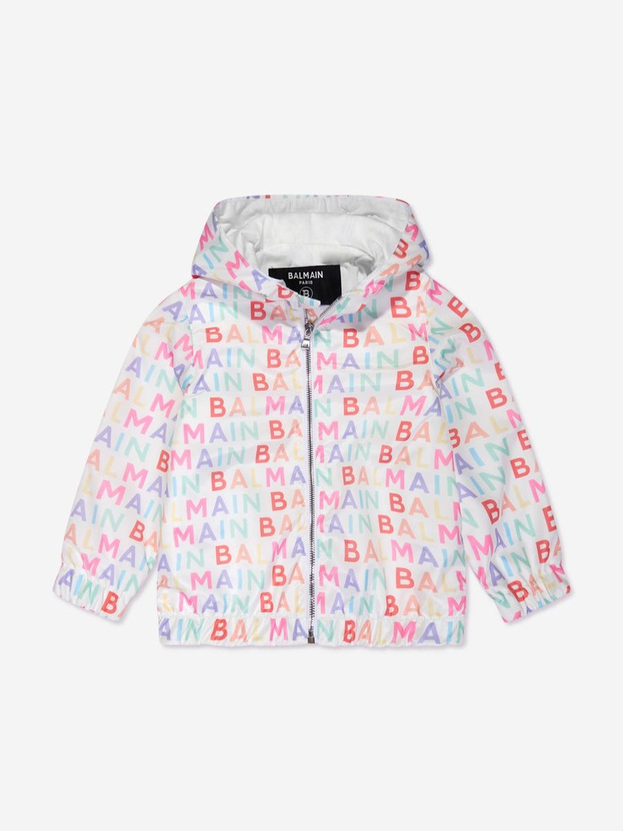 Boys Balmain Coats & Jackets | Kids Logo Print Jacket In Multicolour