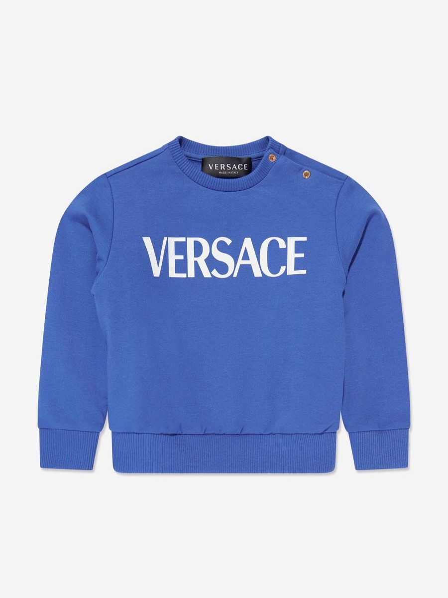 Baby Versace Sweatshirts & Hoodies | Baby Boys Logo Sweatshirt In Blue