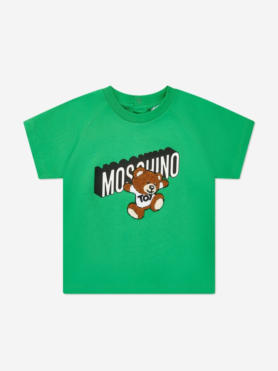 Boys Moschino Kids T-Shirts & Tops | Baby Boys Teddy Logo T-Shirt In Green