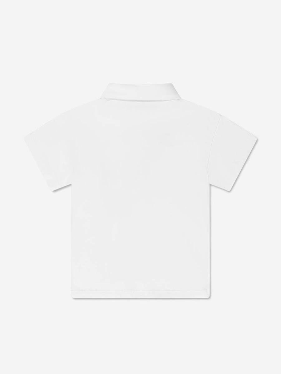 Boys Fendi Kids Shirts | Fendi Kids - Baby Boys Polo Shirt In White | Childsplay Clothing