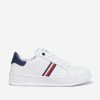 Boys Tommy Hilfiger Sneakers | Kids Stripes Low Cut Lace-Up Trainers In White