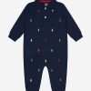 Boys Ralph Lauren Kids Babygrows & Rompers | Ralph Lauren Kids - Baby Boys Schiffli Romper | Childsplay Clothing