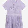 Girls Self Portrait Dresses | Girls Knit Dress In Lilac