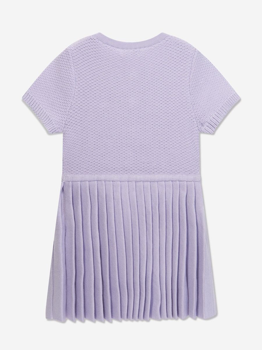 Girls Self Portrait Dresses | Girls Knit Dress In Lilac