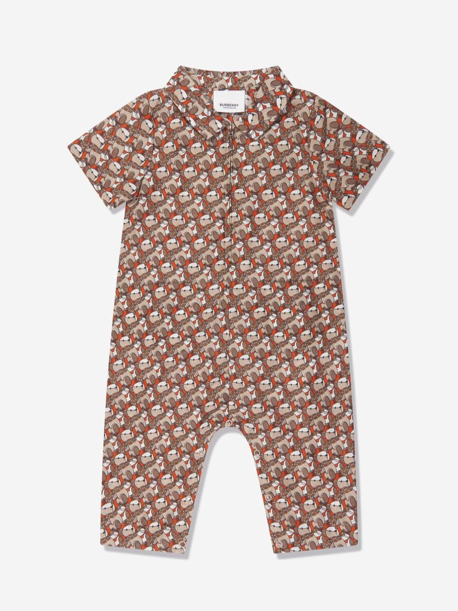 Boys Burberry Kids Babygrows & Rompers | Baby Andreas Romper In Beige