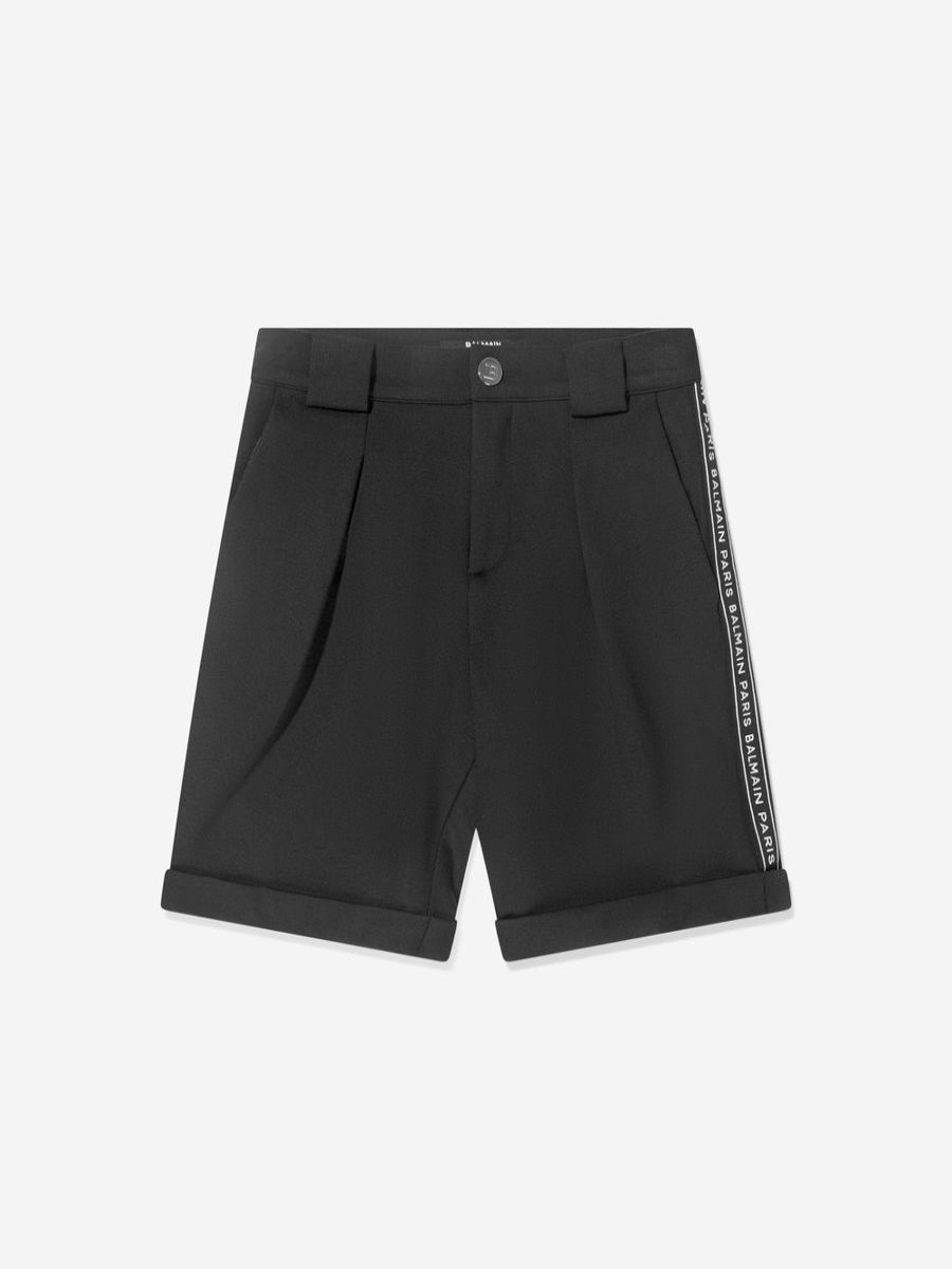 Boys Balmain Shorts | Boys Suit Shorts In Black