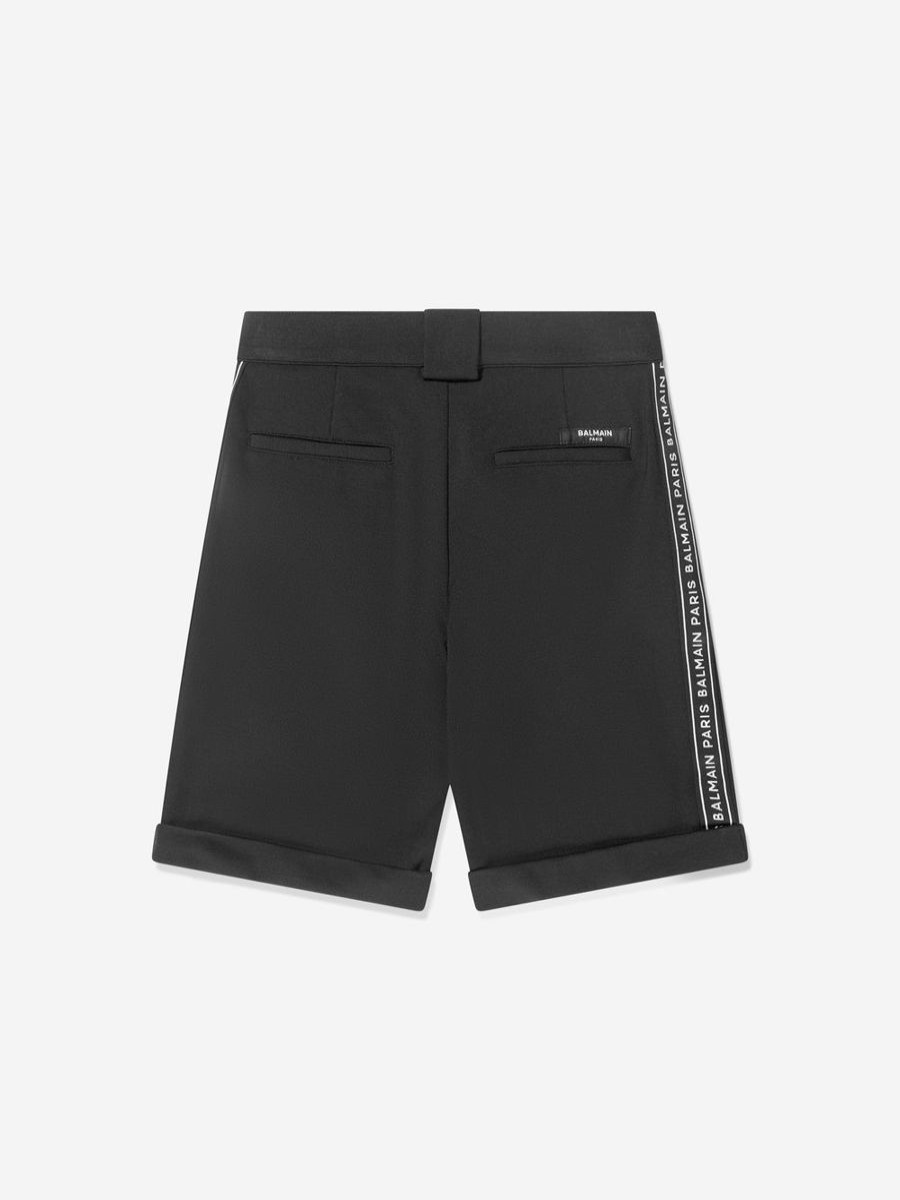 Boys Balmain Shorts | Boys Suit Shorts In Black