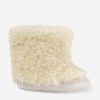 Boys Versace Boots | Baby Sherling And Suede Boots In Ivory