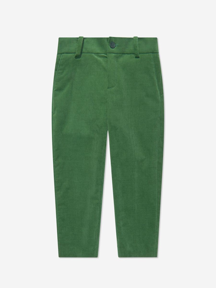 Boys KENZO KIDS Trousers | Boys Velvet Trousers In Green