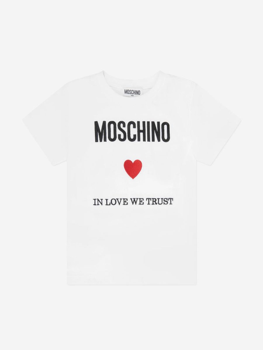 Boys Moschino Kids T-Shirts & Tops | Kids Logo T-Shirt In White